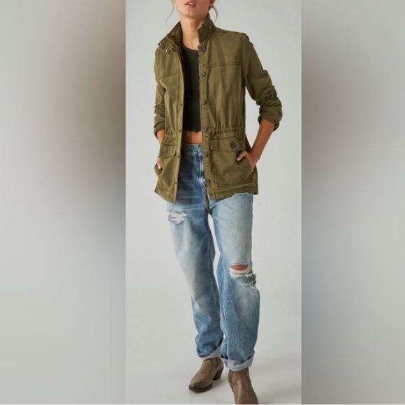 Lucky Brand Like New Olive Green Stylish Utility Cargo Technical Jacket Sz S - Picture 1 of 11